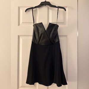 Black Strapless Women's Mini Dress